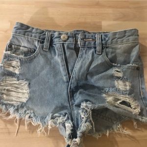 BDG High Waisted Denim Shorts